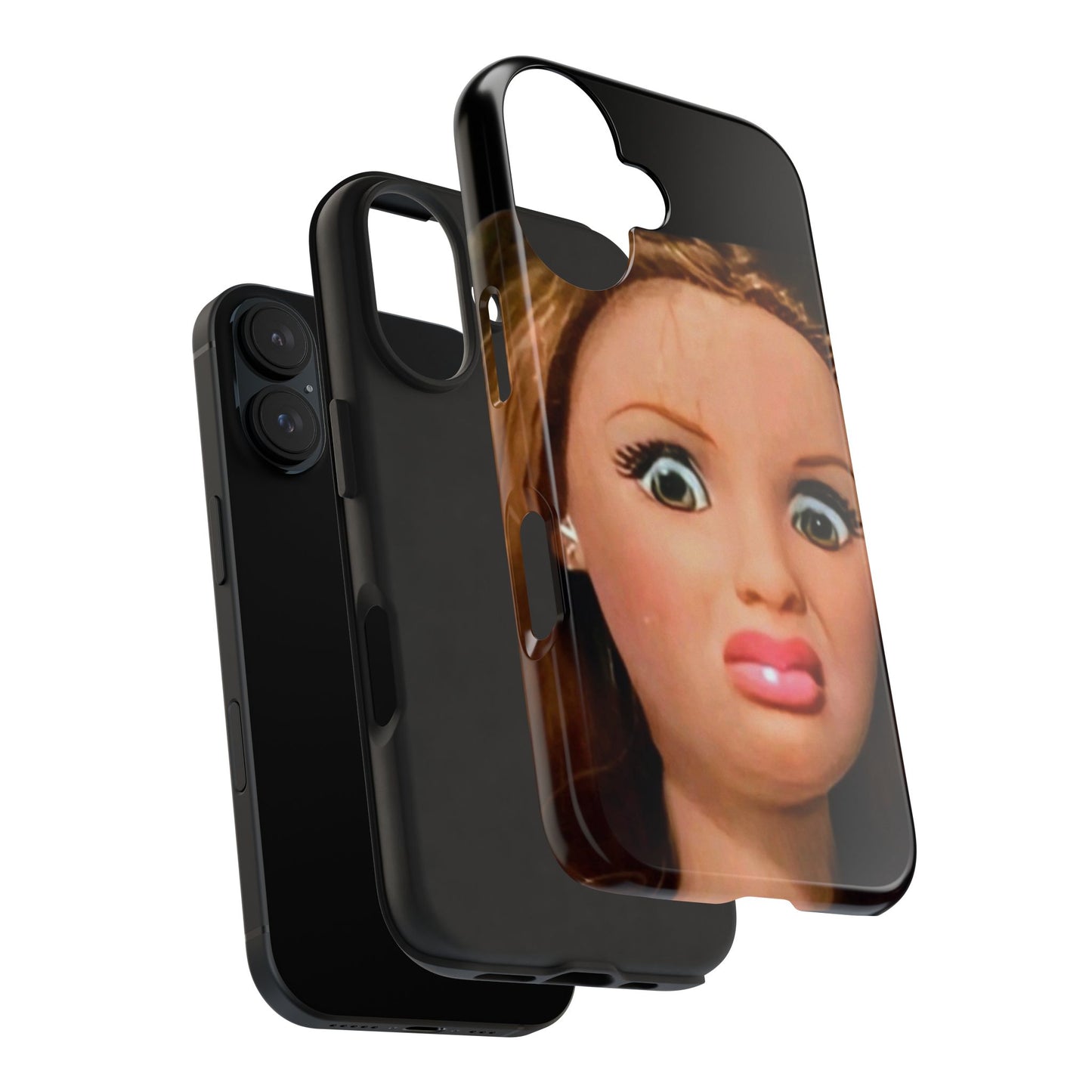 Funny Doll Phone Case, Tough Phone Covers for Teens, Novelty Gift for Friends, Quirky Protection, Unique Phone Accessories