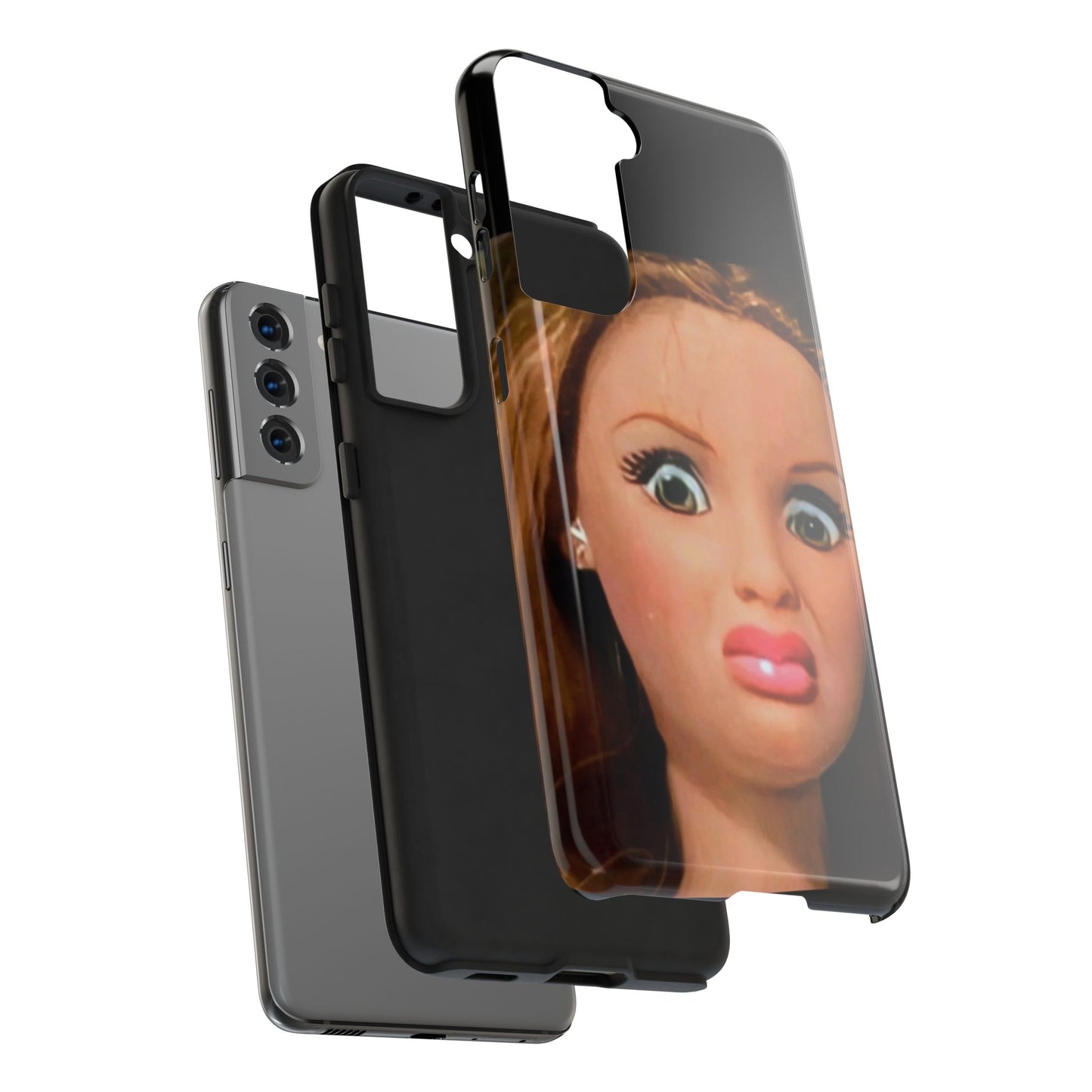Funny Doll Phone Case, Tough Phone Covers for Teens, Novelty Gift for Friends, Quirky Protection, Unique Phone Accessories