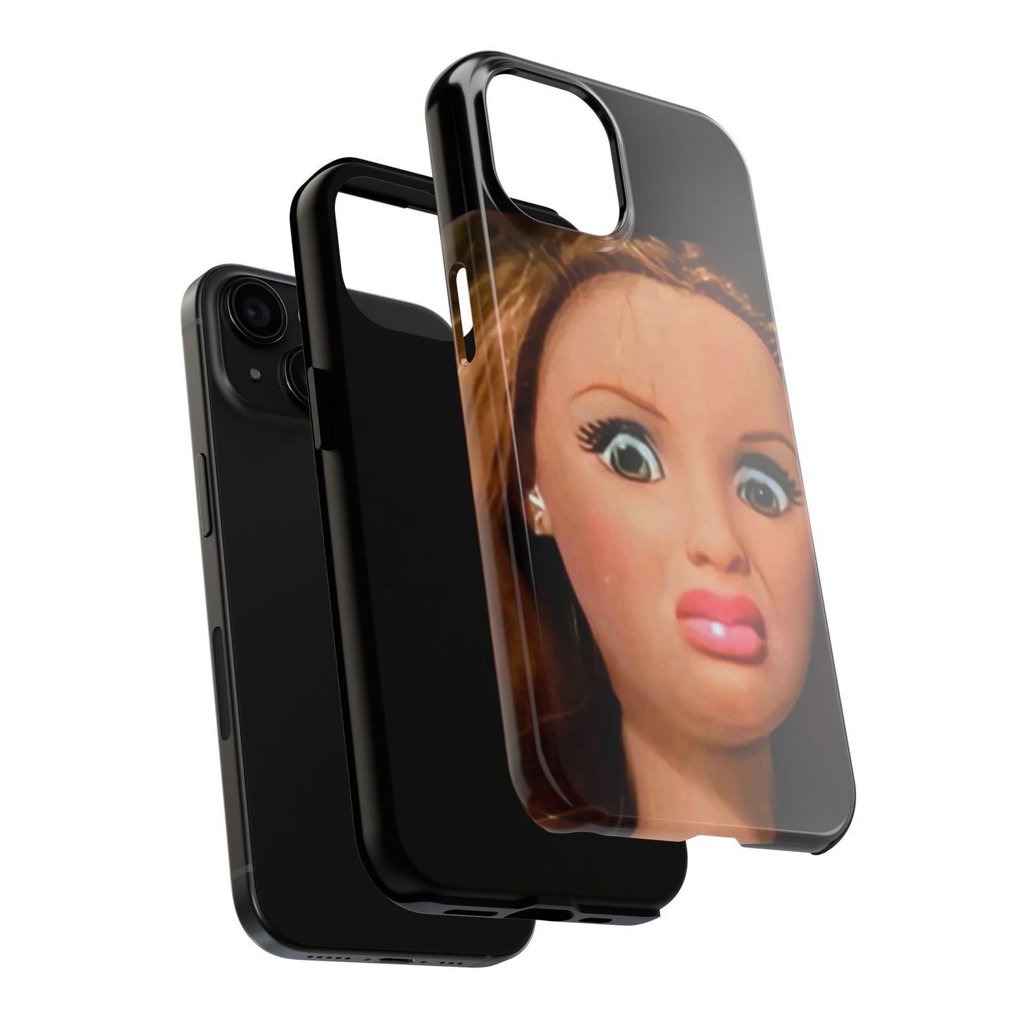 Funny Doll Phone Case, Tough Phone Covers for Teens, Novelty Gift for Friends, Quirky Protection, Unique Phone Accessories