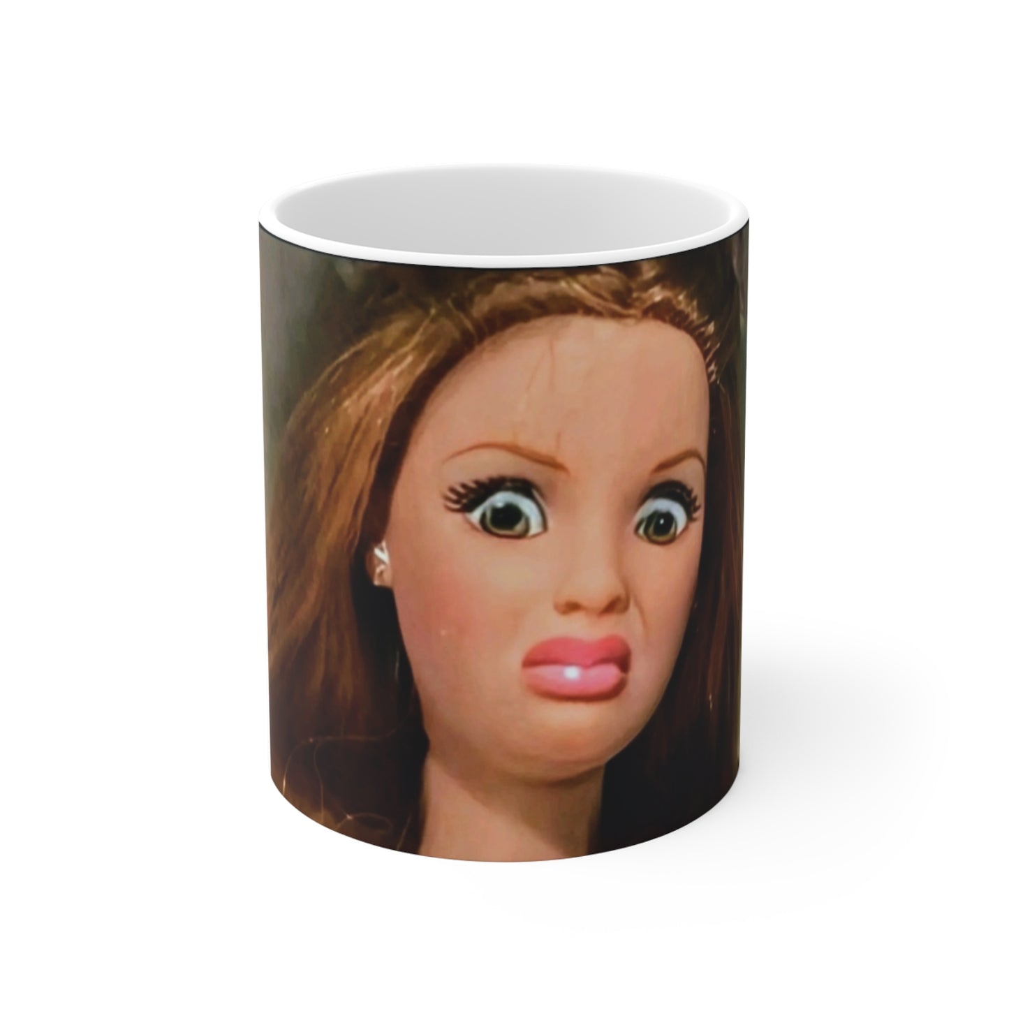 Funny Barbie Mug 11oz - Hilarious Disgusted Coffee Cup