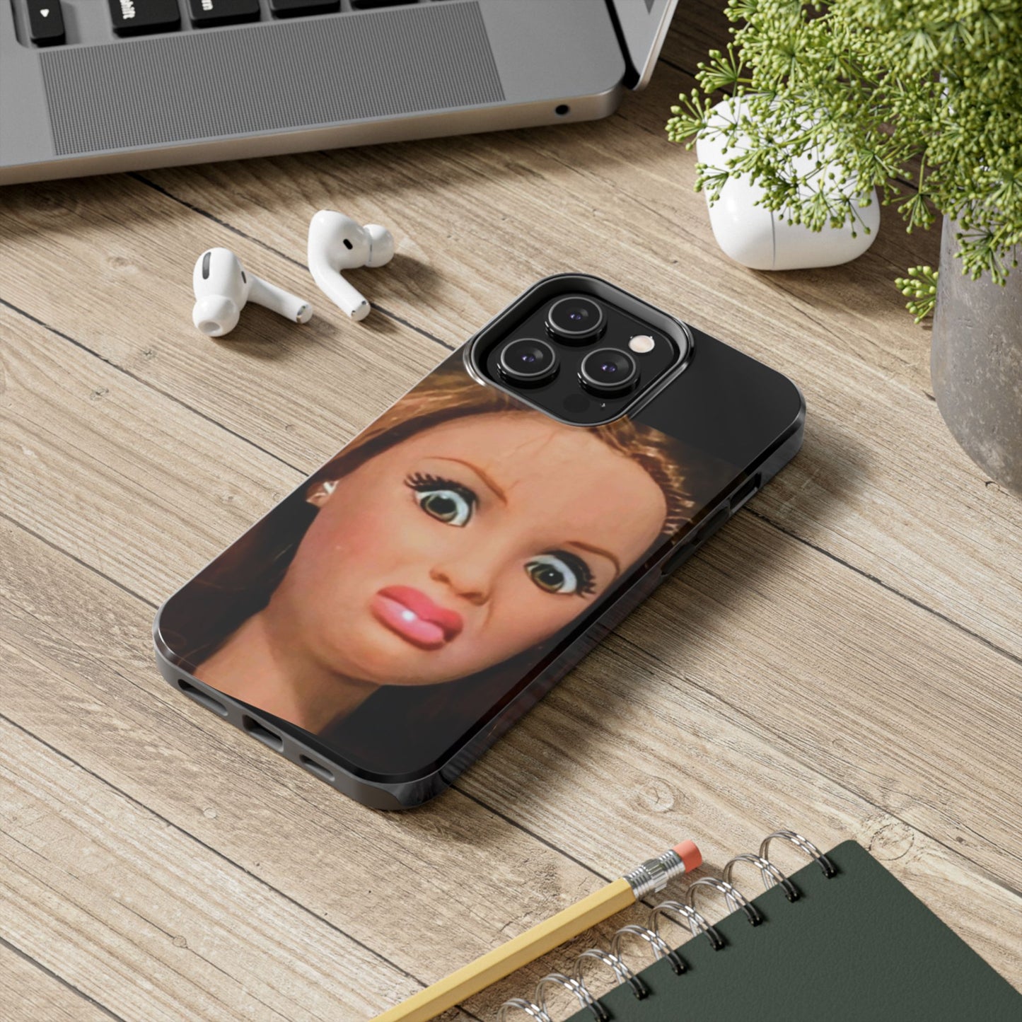 Funny Doll Phone Case, Tough Phone Covers for Teens, Novelty Gift for Friends, Quirky Protection, Unique Phone Accessories