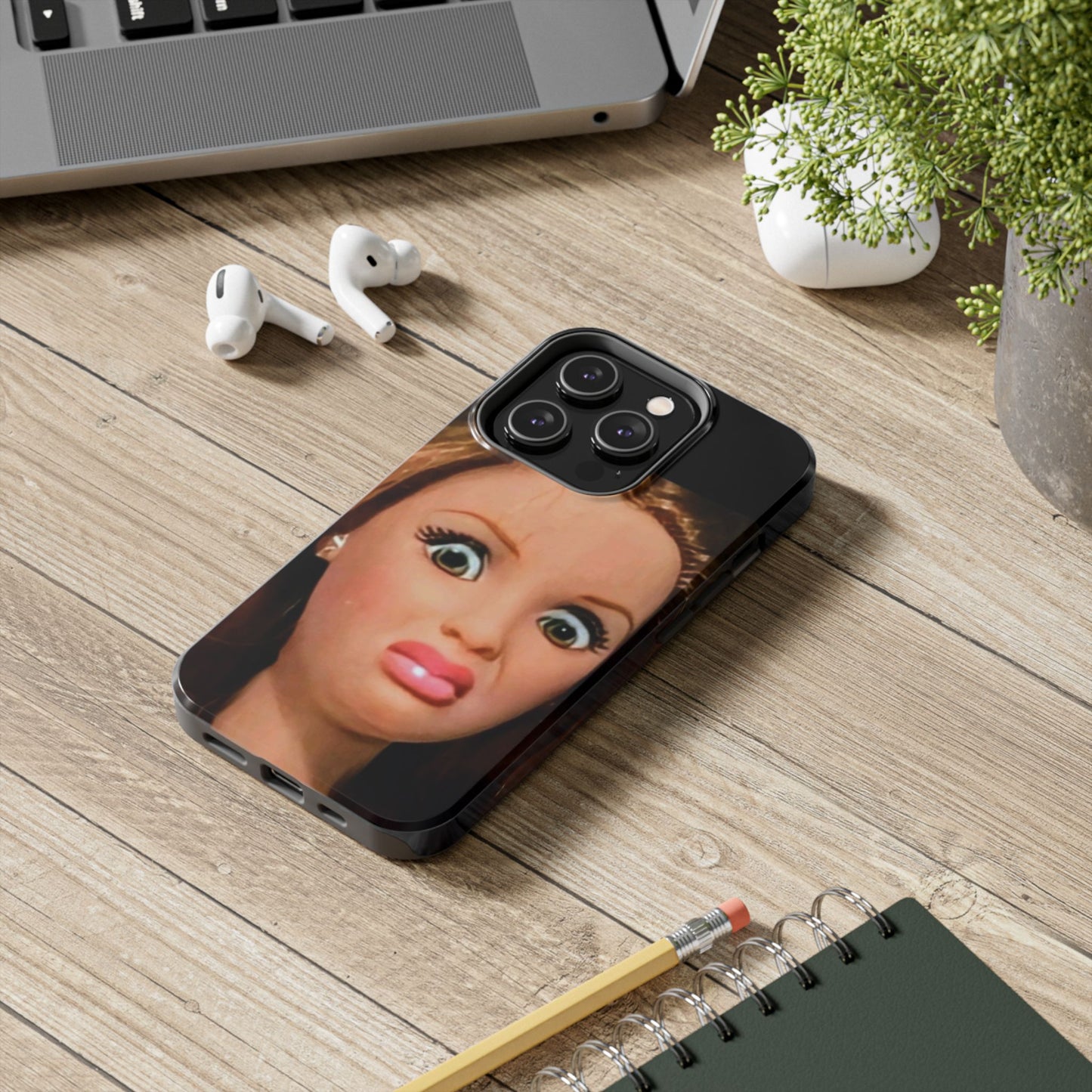 Funny Doll Phone Case, Tough Phone Covers for Teens, Novelty Gift for Friends, Quirky Protection, Unique Phone Accessories