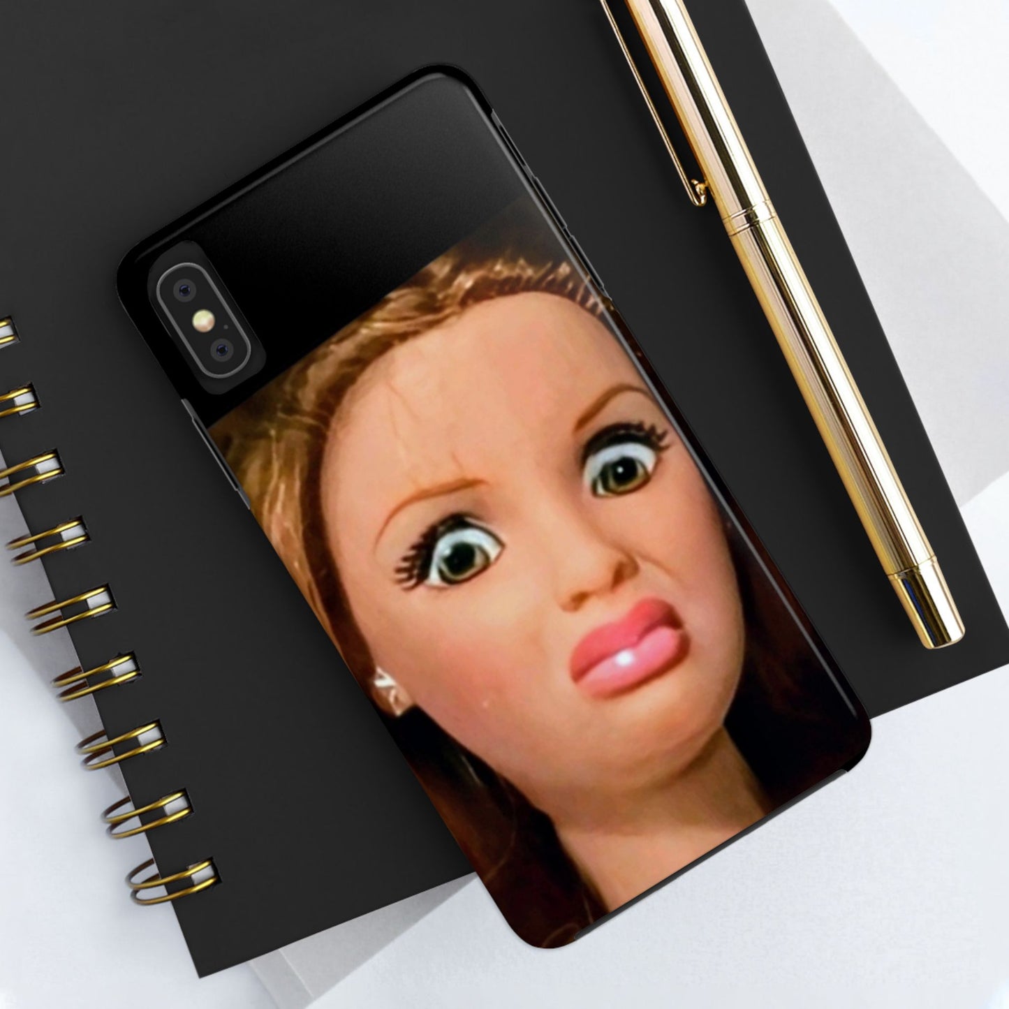 Funny Doll Phone Case, Tough Phone Covers for Teens, Novelty Gift for Friends, Quirky Protection, Unique Phone Accessories