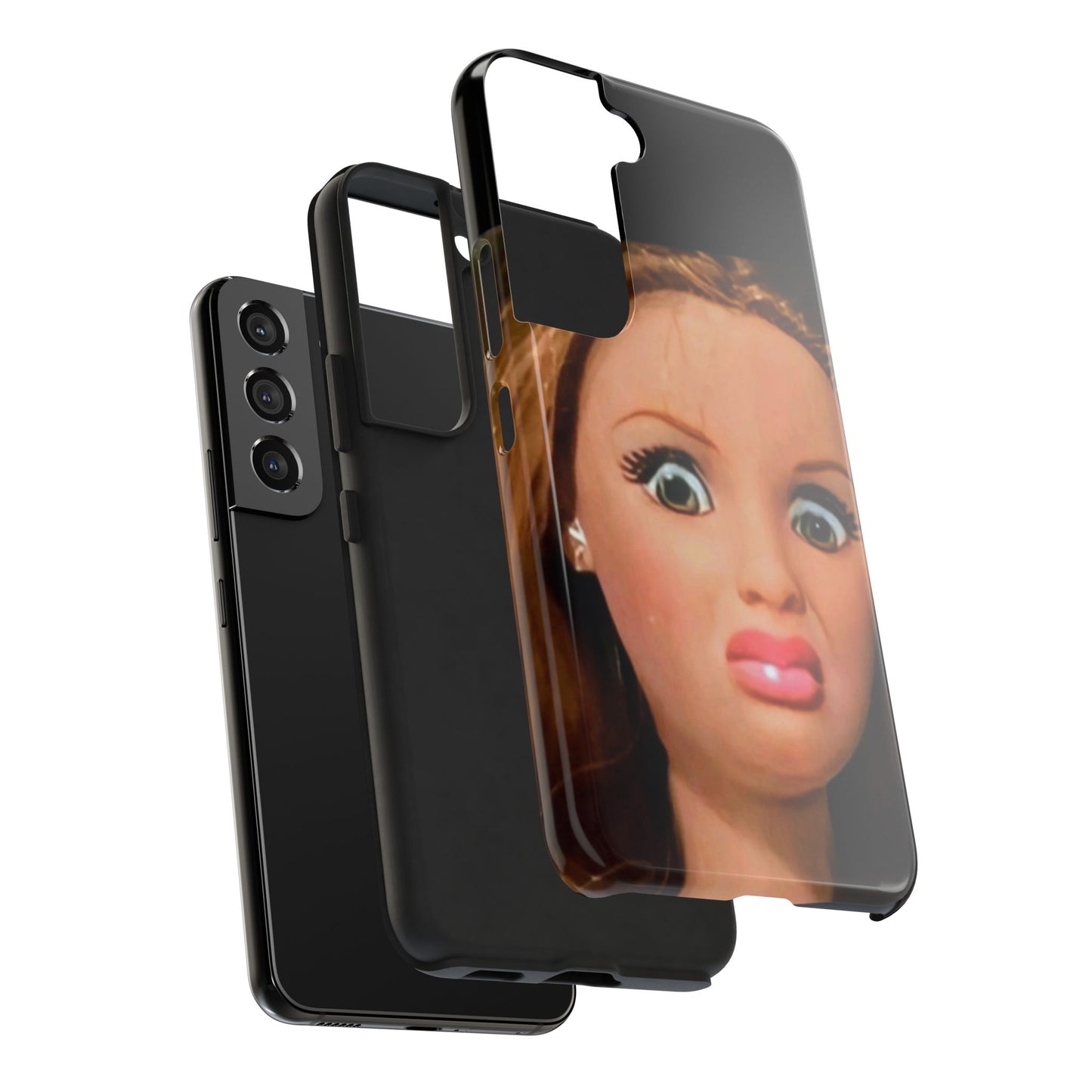 Funny Doll Phone Case, Tough Phone Covers for Teens, Novelty Gift for Friends, Quirky Protection, Unique Phone Accessories