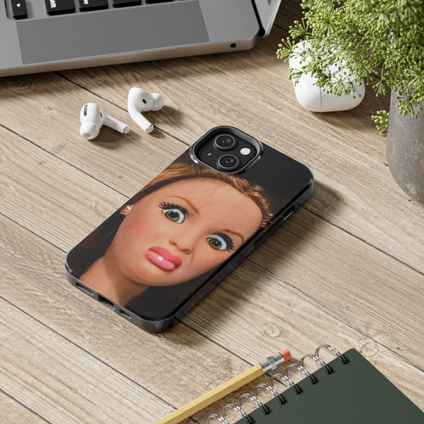 Funny Doll Phone Case, Tough Phone Covers for Teens, Novelty Gift for Friends, Quirky Protection, Unique Phone Accessories