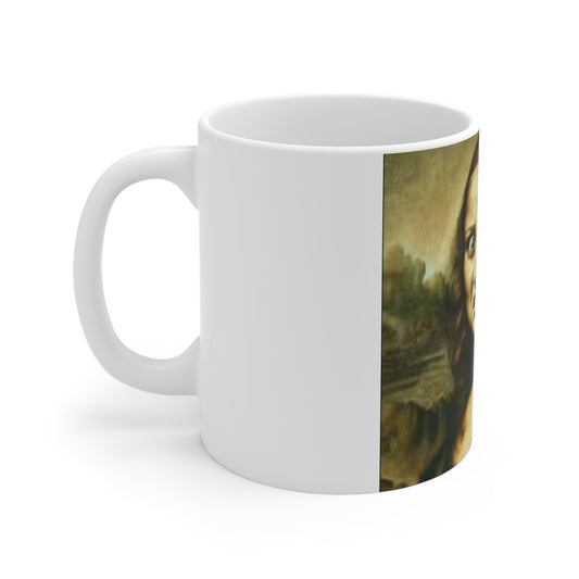 Funny Mona Lisa Mug, Quirky Coffee Cup, Art Lover Gift, Unique Home Decor, Creative Tea Mug