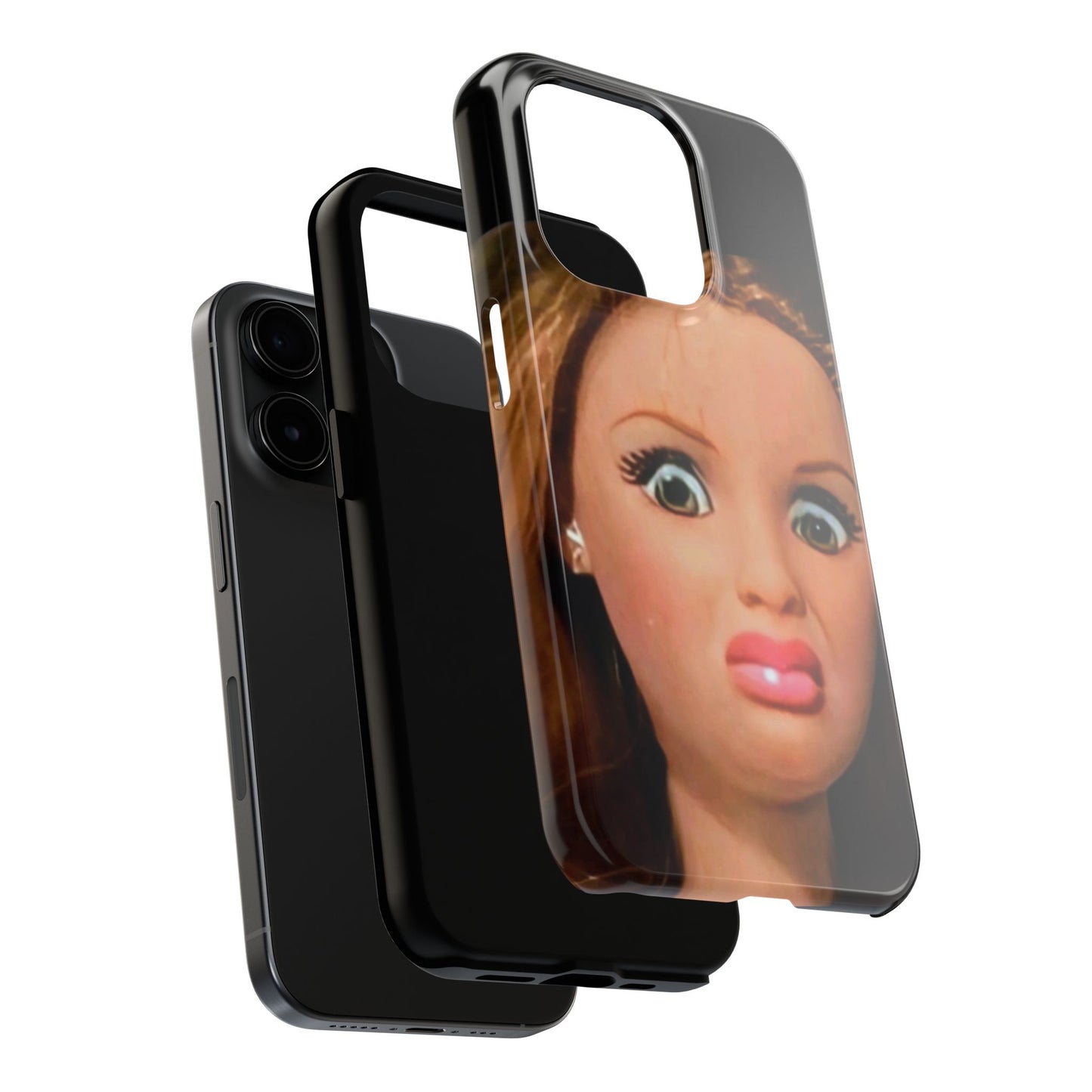 Funny Doll Phone Case, Tough Phone Covers for Teens, Novelty Gift for Friends, Quirky Protection, Unique Phone Accessories