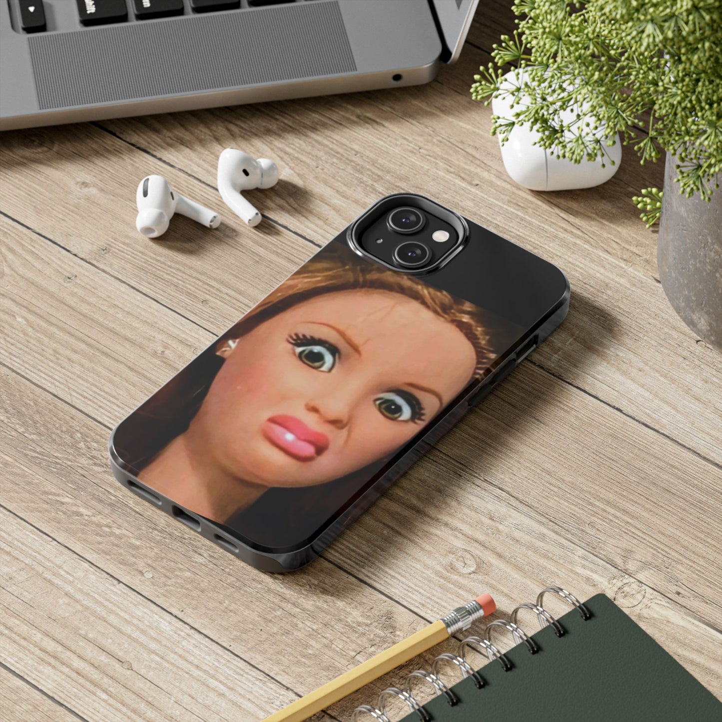 Funny Doll Phone Case, Tough Phone Covers for Teens, Novelty Gift for Friends, Quirky Protection, Unique Phone Accessories