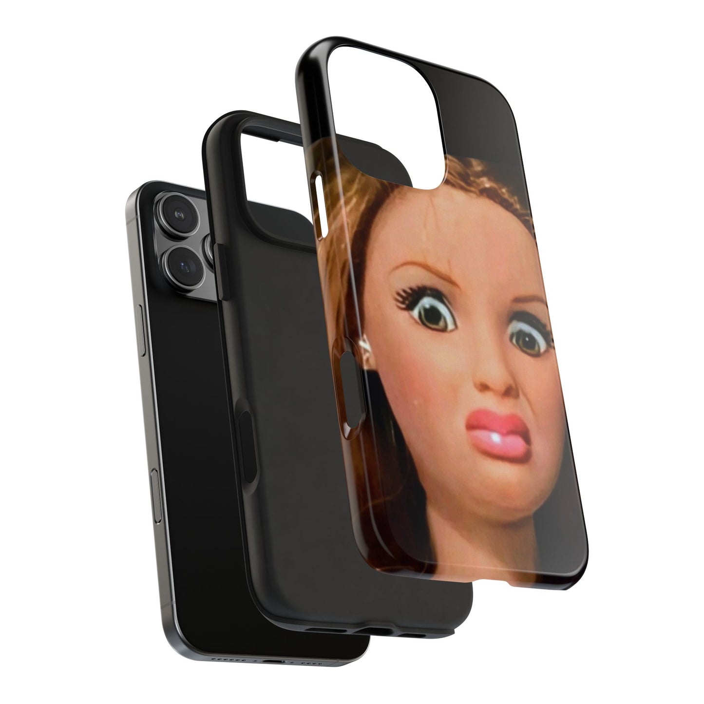 Funny Doll Phone Case, Tough Phone Covers for Teens, Novelty Gift for Friends, Quirky Protection, Unique Phone Accessories
