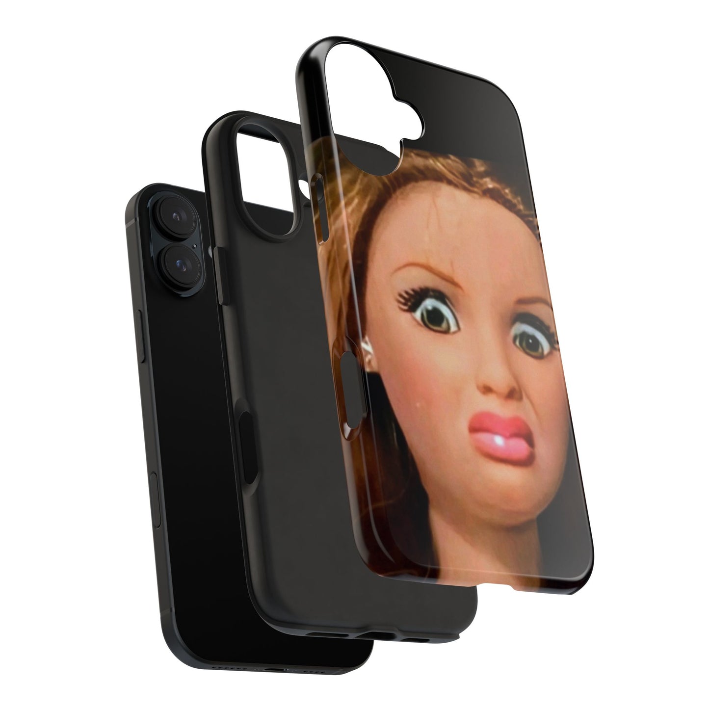 Funny Doll Phone Case, Tough Phone Covers for Teens, Novelty Gift for Friends, Quirky Protection, Unique Phone Accessories