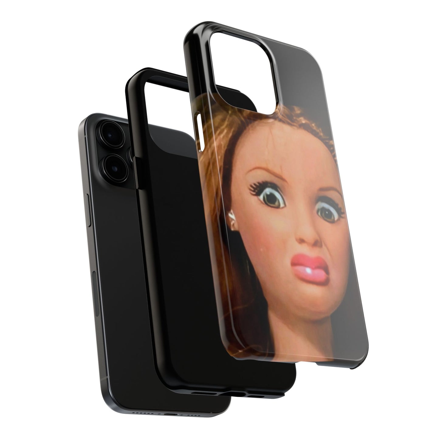 Funny Doll Phone Case, Tough Phone Covers for Teens, Novelty Gift for Friends, Quirky Protection, Unique Phone Accessories