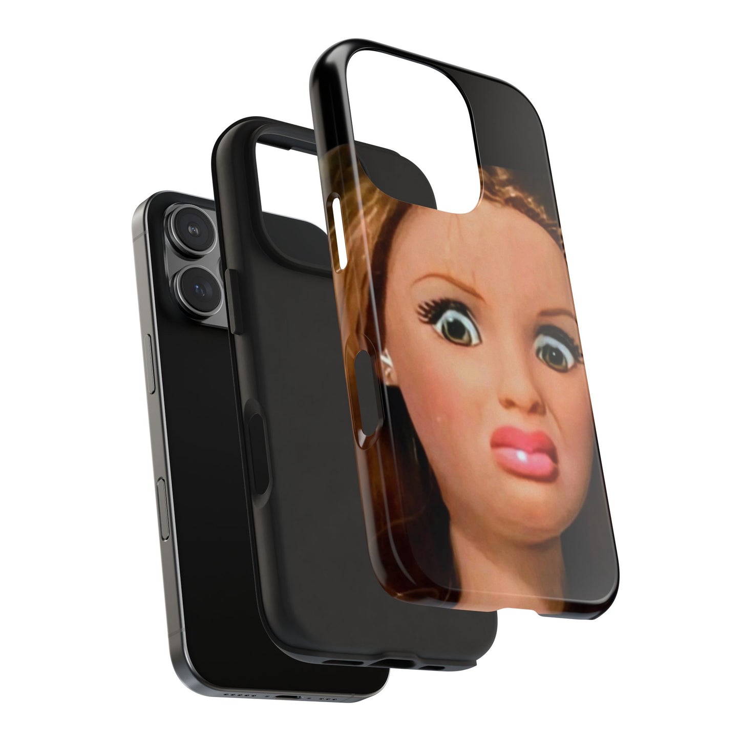Funny Doll Phone Case, Tough Phone Covers for Teens, Novelty Gift for Friends, Quirky Protection, Unique Phone Accessories